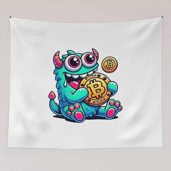 Item preview, Funny Bitcoin BTC Cryptocurrency Monster designed and sold by NoCompetition.
