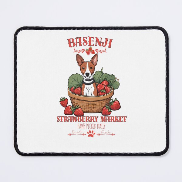Item preview, Coquette Aesthetic Dog Strawberry market paws picked daily sweet and freesh fruits basenji designed and sold by GoodyPaws.