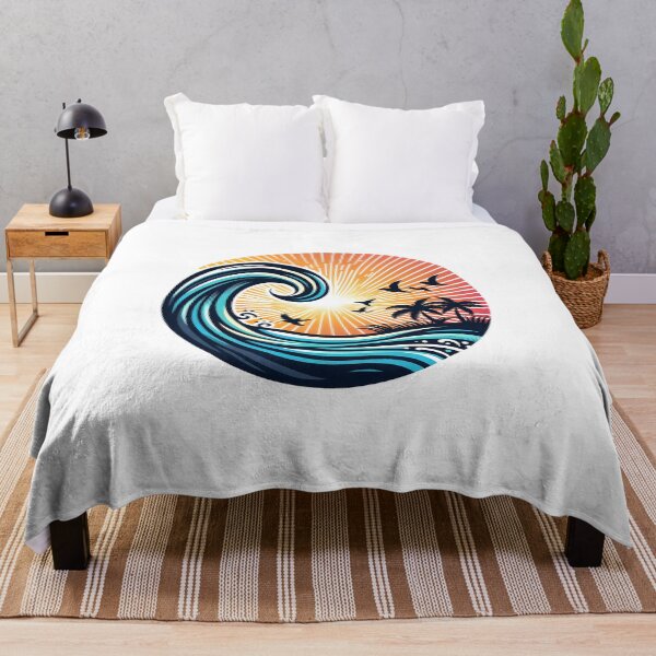 Item preview, Tropical Sunset Wave Circle  designed and sold by zoughlal.
