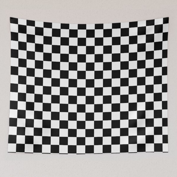 Item preview, White Black Checker Pattern  designed and sold by PatternTitan.
