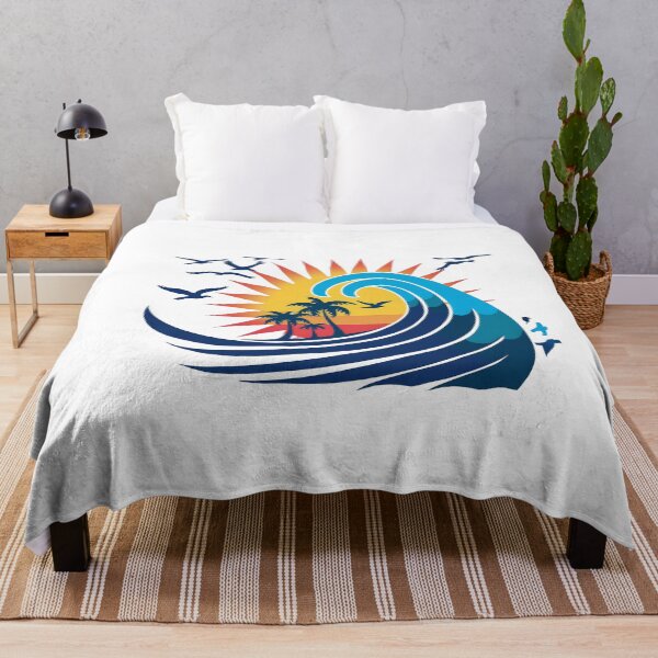 Item preview, Sunset Serenade: Ocean Waves and Palm Trees designed and sold by zoughlal.