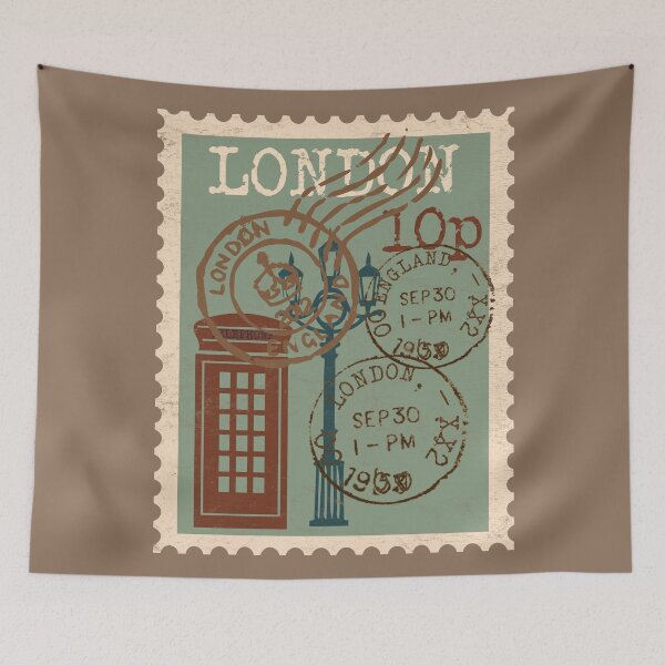 Item preview, London Postage Stamp Distressed designed and sold by Primroaddesigns.
