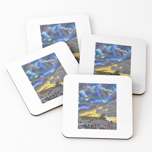 Item preview, Pixel Art Sunset above house designed and sold by Bangeltangle.