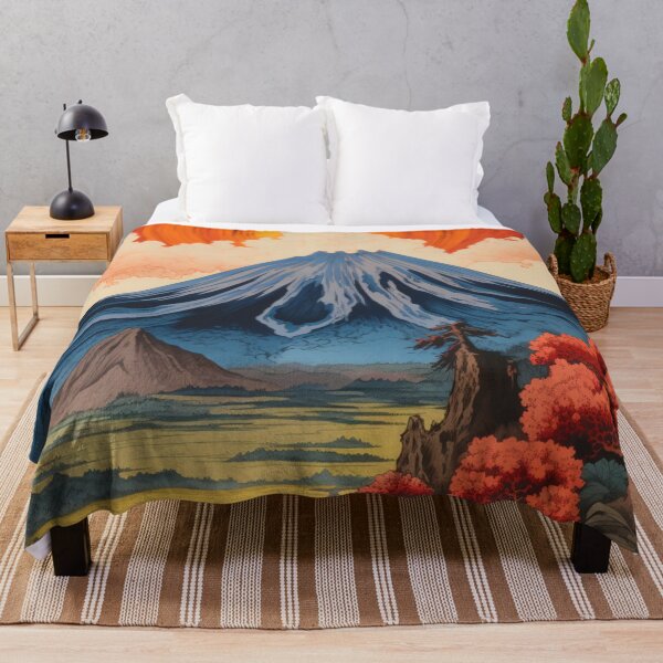 Item preview, Volcano Hokusai Style designed and sold by whitecat23.