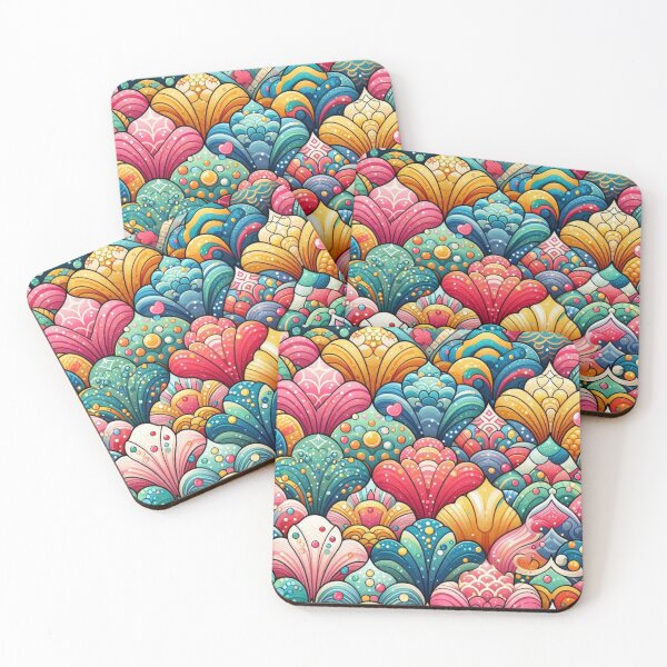 Item preview, Colorful Mermaid Scales Print designed and sold by SeaStarMermaids.