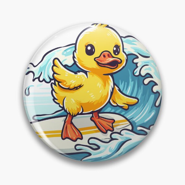 Item preview, Surfing Yellow Duckling designed and sold by Lyssarien.