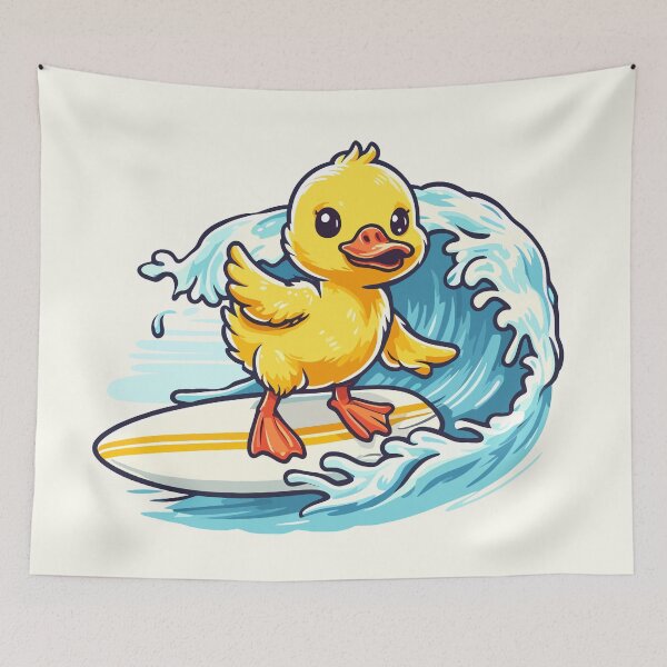 Item preview, Surfing Yellow Duckling designed and sold by Coffee Lifestyle.