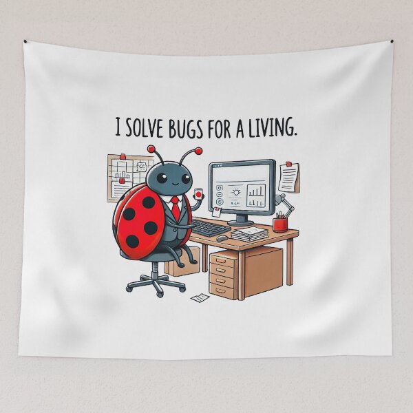 Item preview, I solve bugs for a living Funny Dad Joke Humor for programmers designed and sold by NoCompetition.