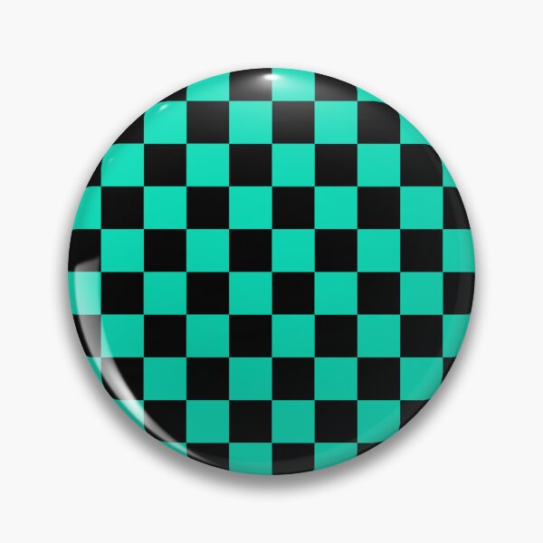 Item preview,  Turquoise Black Checker Pattern  designed and sold by PatternTitan.
