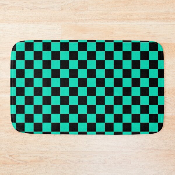 Item preview,  Turquoise Black Checker Pattern  designed and sold by PatternTitan.