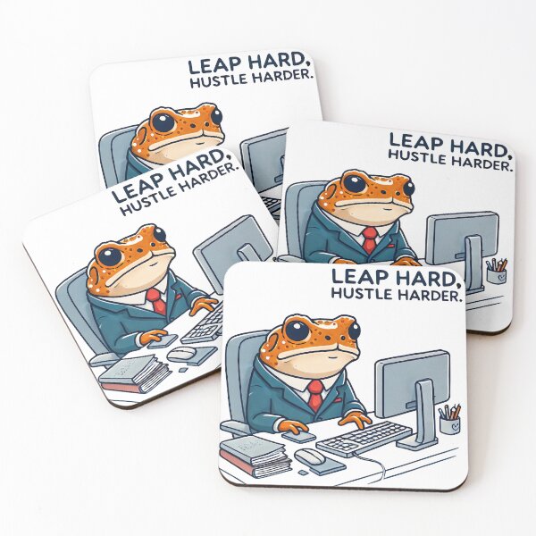 Item preview, Leap Hard Hustle Harder Funny Dad Joke Frog designed and sold by NoCompetition.