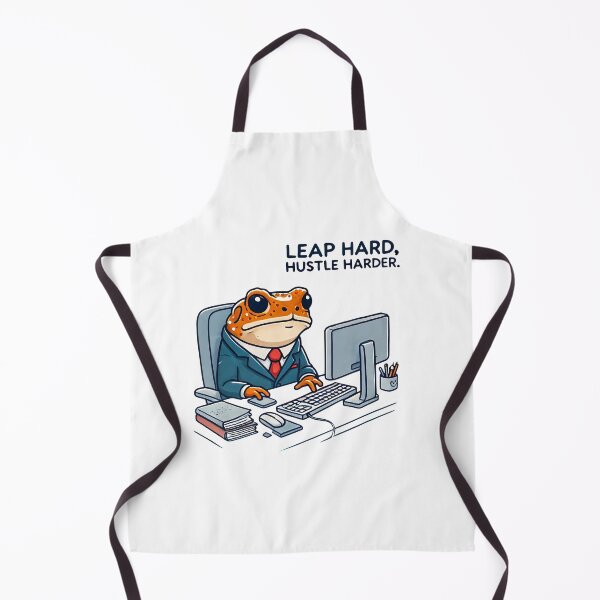 Item preview, Leap Hard Hustle Harder Funny Dad Joke Frog designed and sold by NoCompetition.