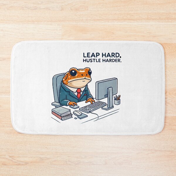 Item preview, Leap Hard Hustle Harder Funny Dad Joke Frog designed and sold by NoCompetition.