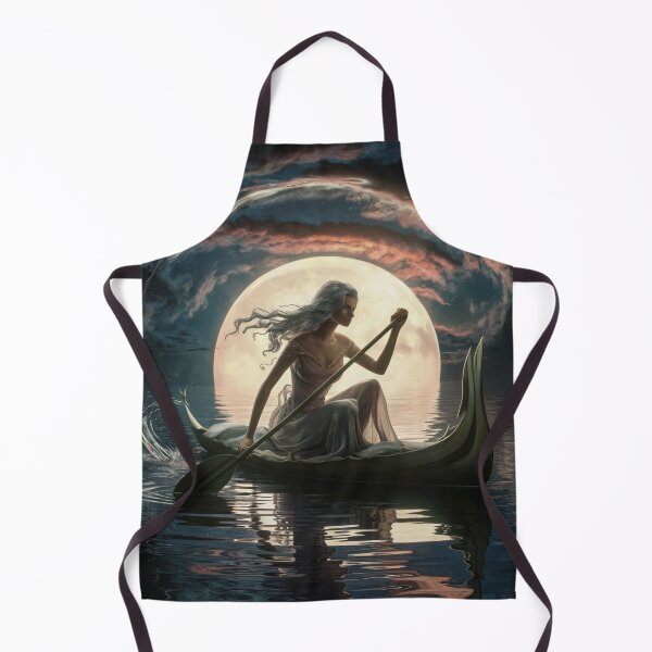 Item preview, Silver-haired Maiden Seeking Shorelines, Sailing Across Sunset Lake designed and sold by notevidia.