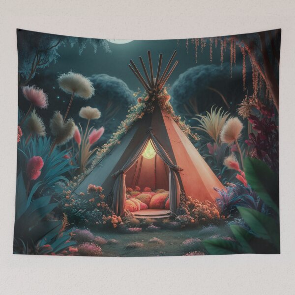 Item preview, Moon Magic: Tipi Among Exotic Plants designed and sold by notevidia.