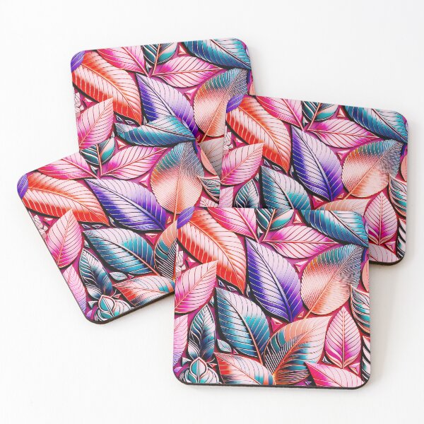 Item preview, Vibrant Leaf Symphony - Colorful Abstract Nature Art designed and sold by SportyAndArtful.