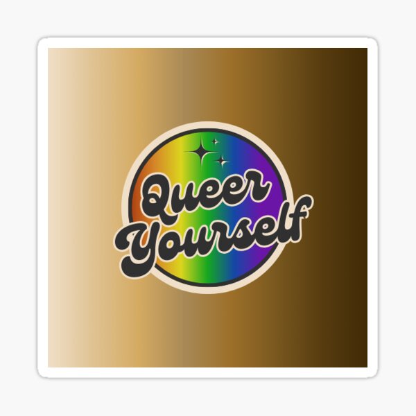 Aperçu de l'œuvre Queer Yourself BIPOC version arc-en-ciel créée et vendue par Tori-Hofstein.