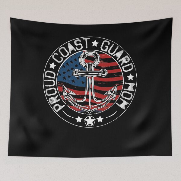Item preview, Proud Coast guard Mom Usa Emblem Flag  designed and sold by Smix Pixels.