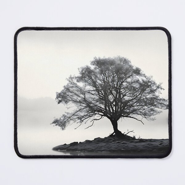 Item preview, Tree in Fog - Black and White designed and sold by KootenayDesigns.