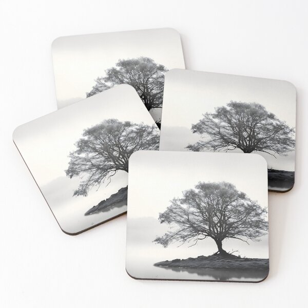 Item preview, Tree in Fog - Black and White designed and sold by KootenayDesigns.