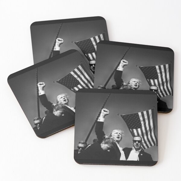 Item preview, Donald Trump assassination attempt (black and white) designed and sold by GorArt1.