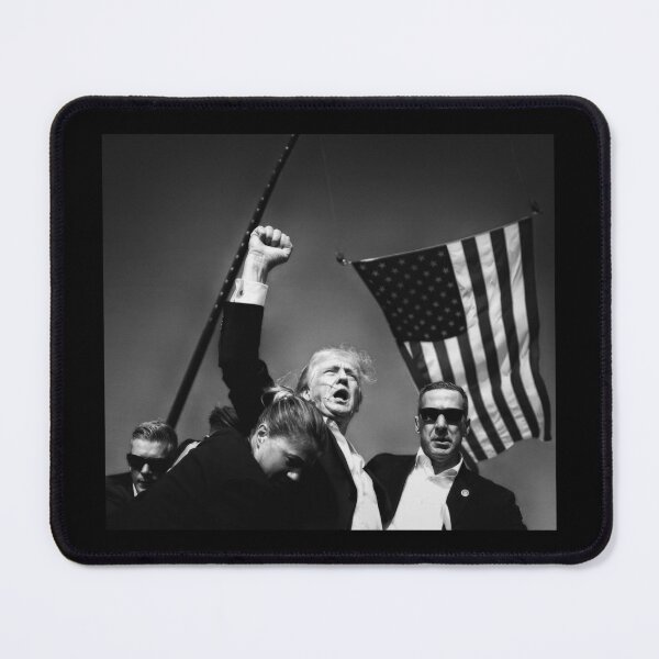 Item preview, Donald Trump assassination attempt (black and white) designed and sold by GorArt1.