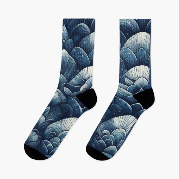 Item preview, Navy Blue Mermaid Scales Print designed and sold by SeaStarMermaids.