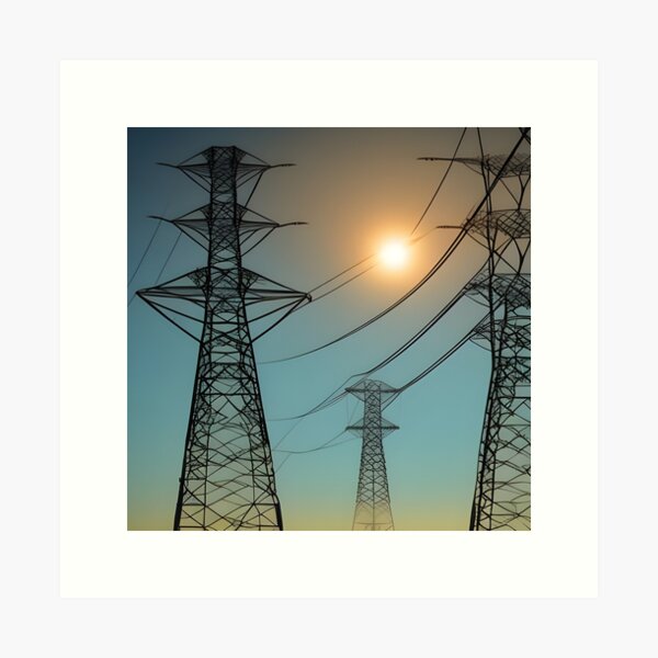 Item preview, Hazy Sky Pylons designed and sold by pinkal.