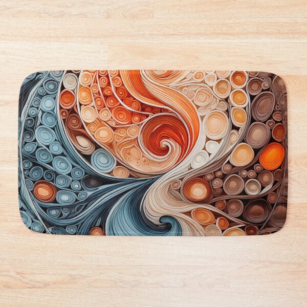 Item preview, Abstract swirls circles and geometric shapes earth tones designed and sold by Mandeville Photography.
