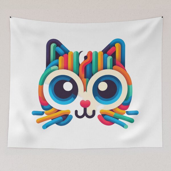 Item preview, Color Me Feline: A Kaleidoscope of Colors, Captured in the Form of an Adorable Kitty designed and sold by aZRaSs.
