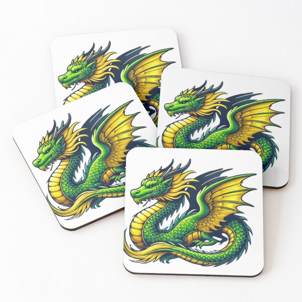 Item preview, Vibrant Green and Gold Dragon  designed and sold by NattyGe.