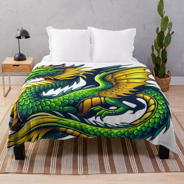 Item preview, Vibrant Green and Gold Dragon designed and sold by NattyGe.