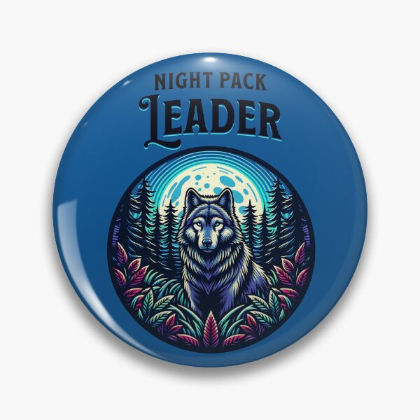 Item preview, Wolf And Full Moon Night Pack Leader designed and sold by RockBeeDesigns.