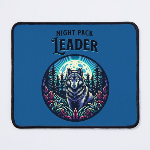 Item preview, Wolf And Full Moon Night Pack Leader designed and sold by RockBeeDesigns.