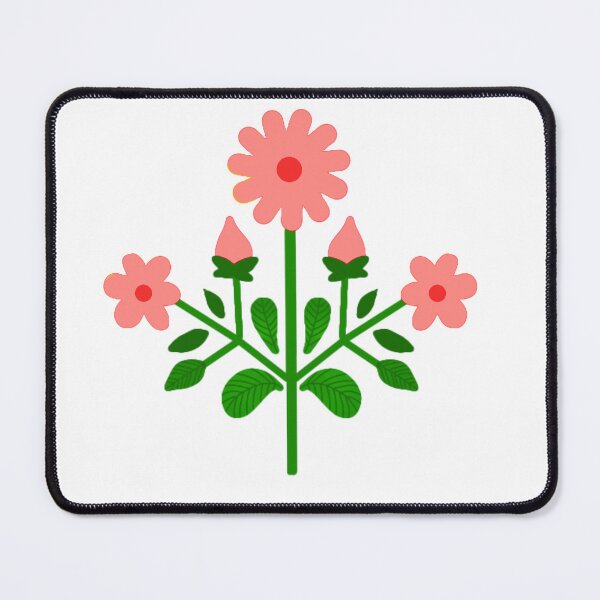 Item preview, Peach floral folk motif designed and sold by Kalpa.