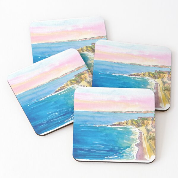 Item preview, La Jolla Coastal Sunset Scene of Californias Pacific Beach Jewel designed and sold by artshop77.