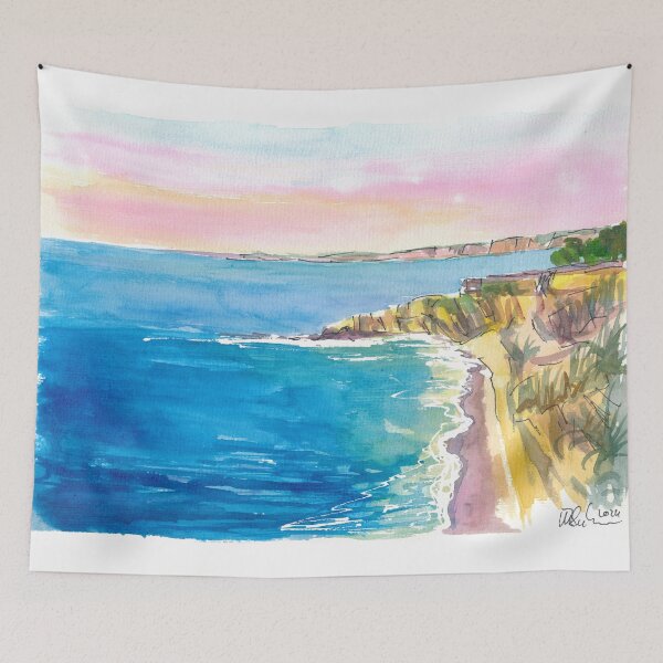 Item preview, La Jolla Coastal Sunset Scene of Californias Pacific Beach Jewel designed and sold by artshop77.