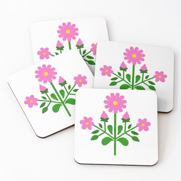 Item preview, Light pink floral folk motif designed and sold by Kalpa.