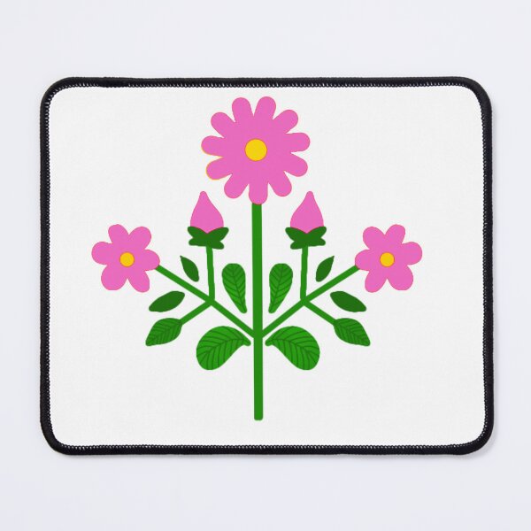 Item preview, Light pink floral folk motif designed and sold by Kalpa.