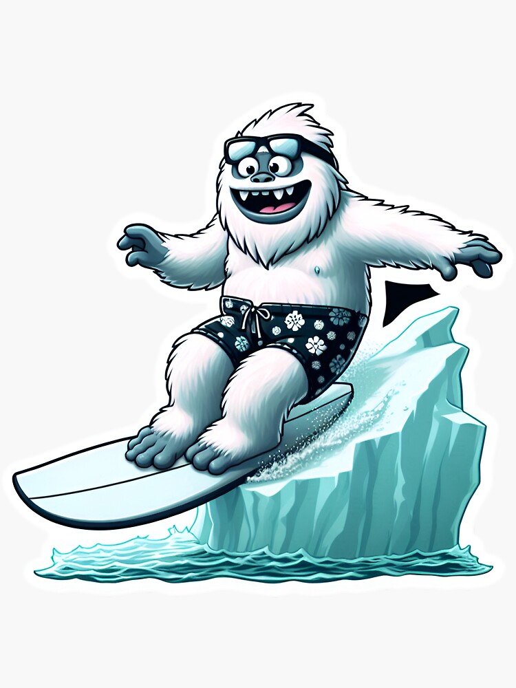 Surfer Yeti Tee, Funny Ape Snowman Yeti To Surf Shirt Surfer Yeti Tee, Funny Ape Snowman Yeti To Surf Shirt