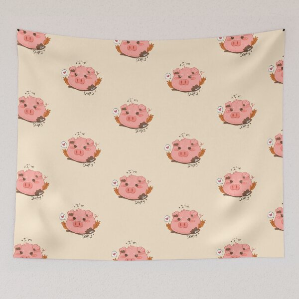Item preview, Lindo cerdito sucio difundiendo amor designed and sold by VulpyArt.