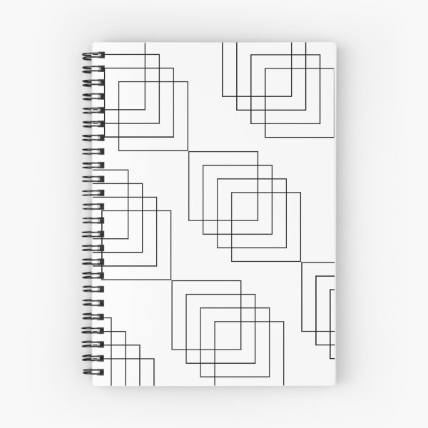 Item preview, Black Overlapping Squares - Artistic Geometric Pattern designed and sold by signshirtz.