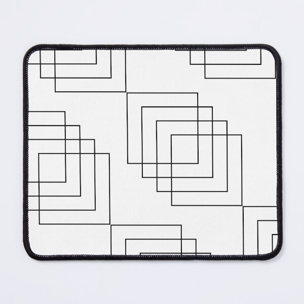Item preview, Black Overlapping Squares - Artistic Geometric Pattern designed and sold by signshirtz.