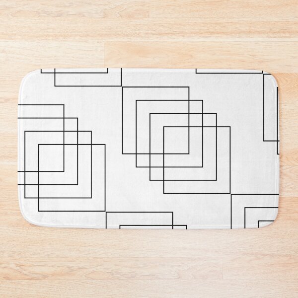 Item preview, Black Overlapping Squares - Artistic Geometric Pattern designed and sold by signshirtz.