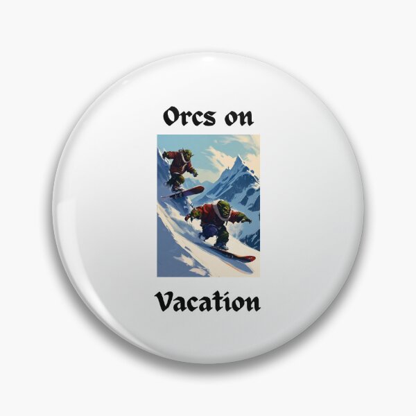 Item preview, Orcs on Vacation Snowboarding designed and sold by popsbh.