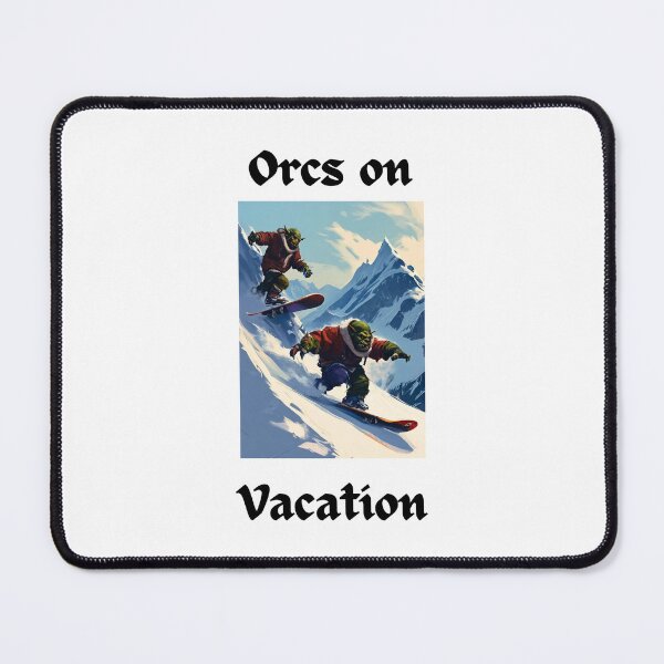 Item preview, Orcs on Vacation Snowboarding designed and sold by popsbh.