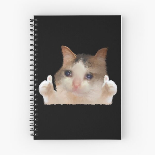 Item preview, Crying Cat Thumbs Up Meme with Two Hands Raised Sad Kitty Cry Eyes Funny Memes designed and sold by FranParentUS.