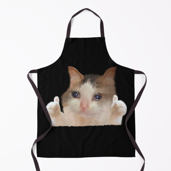 Item preview, Crying Cat Thumbs Up Meme with Two Hands Raised Sad Kitty Cry Eyes Funny Memes designed and sold by FranParentUS.