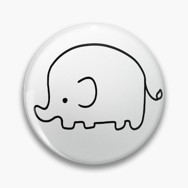 Item preview, Minimalist Elephant Sketch (black) designed and sold by Cosmic-Capybara.