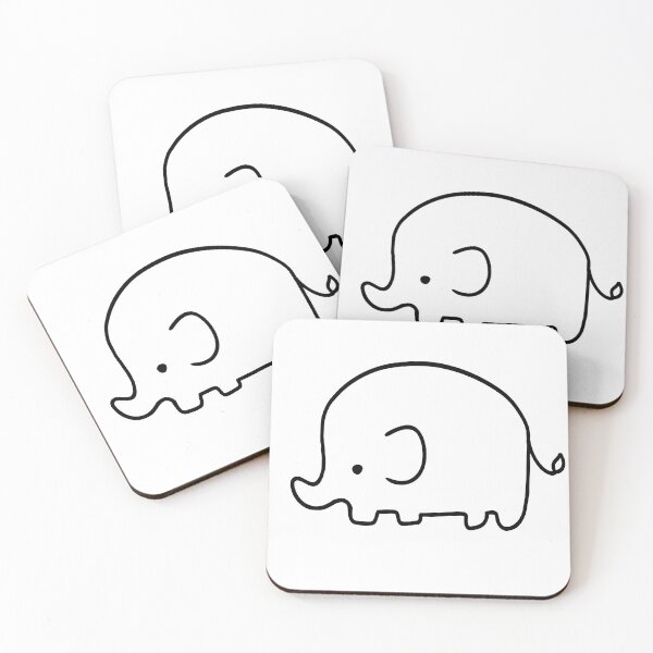 Item preview, Minimalist Elephant Sketch (black) designed and sold by Cosmic-Capybara.